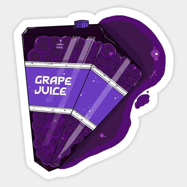 Crystal Grape Juice Box Sticker by RavenRarities